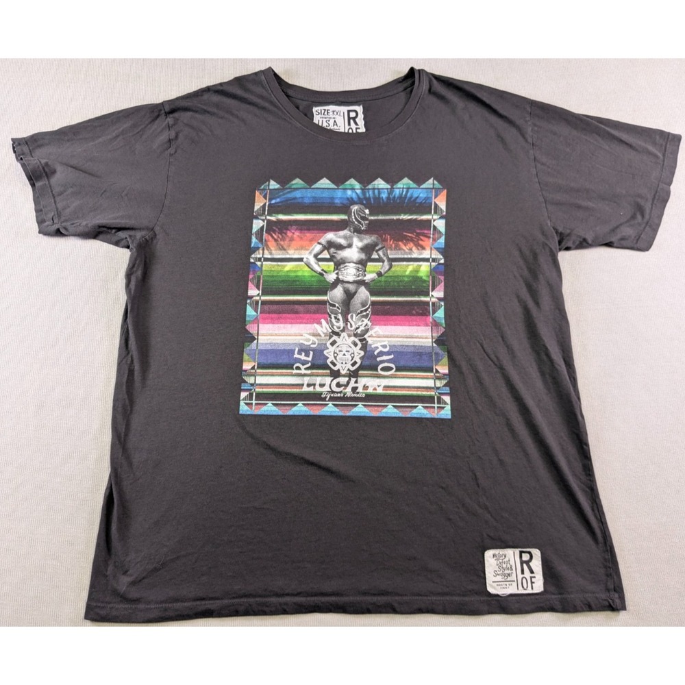Roots of Fight Rey Mysterio Shirt Mens 3XL Black WWE Wrestling Lucha Libre